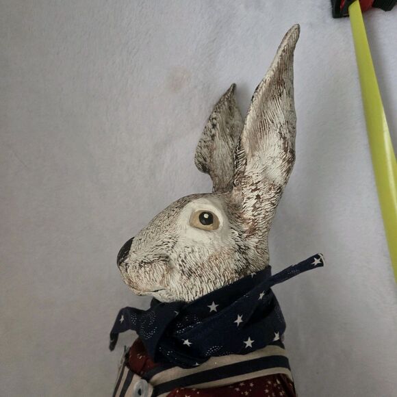 EFY Rabbit Easter Bunny FOLK Country Primitive NWT Shelf Sitting Sam 22" USA - Picture 11 of 12